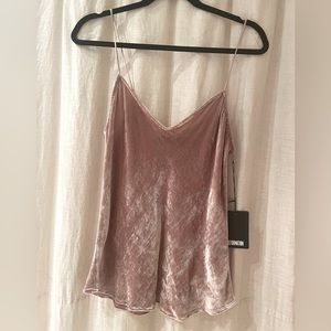 Reformation Blush velvet tank